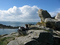 Méditation dans les rochers, Finistère