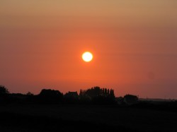 Coucher de soleil vu du balcon