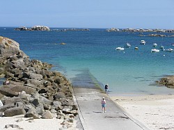 Cale d'une des plages de Ménéham